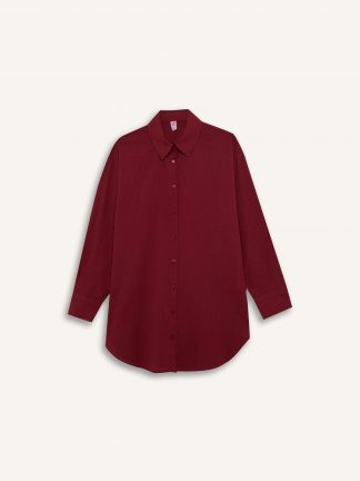 لباس ساحلی زنانه زرشکی دفکتو