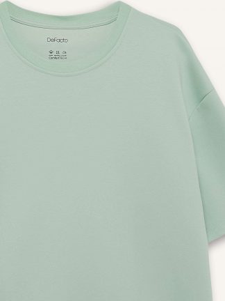 تی شرت مردانه نعنایی دفکتو