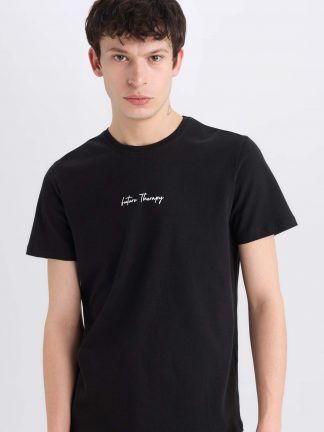 تی شرت مردانه مشکی دفکتو