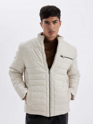 کاپشن مردانه بژ دفکتو