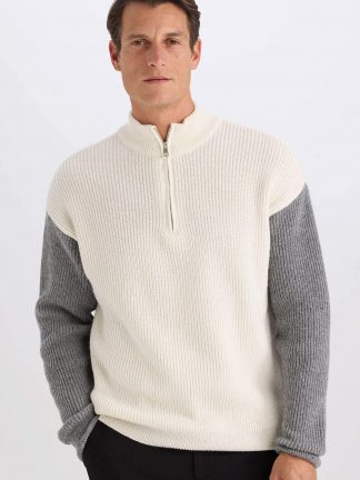 پلیور مردانه بژ دفکتو