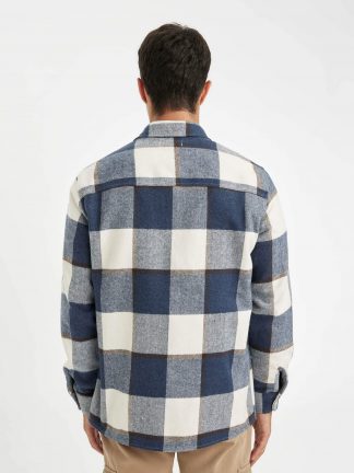 پیراهن مردانه نیلی دفکتو