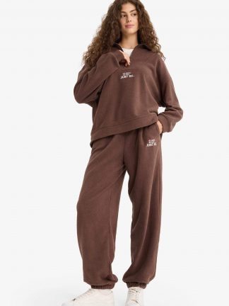 شلوار راحتی زنانه قهوه ای دفکتو