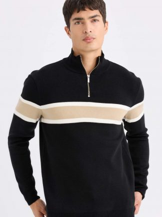 پلیور مردانه مشکی دفکتو