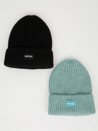 کلاه بافت زنانه نعنایی دفکتو