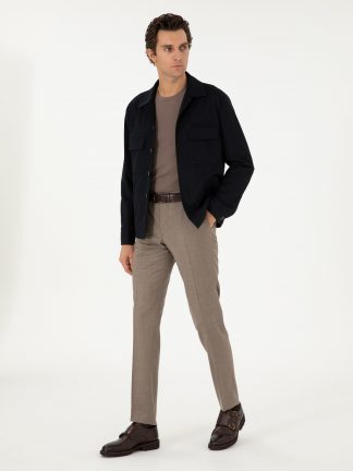 شلوار پارچه ای مردانه شتری کاشارل