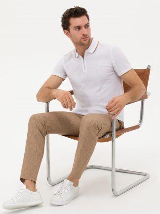 شلوار کتان مردانه قهوه ای کاشارل