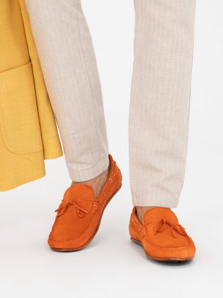 کفش لوفر مردانه نارنجی کاشارل