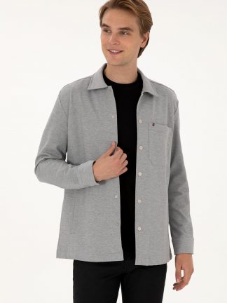 پیراهن مردانه خاکستری یو اس پولو