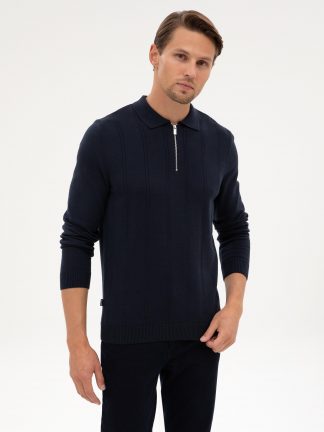 پلیور مردانه سرمه ای پیرکاردین