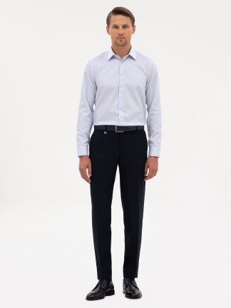 شلوار پارچه ای مردانه سرمه ای پیرکاردین