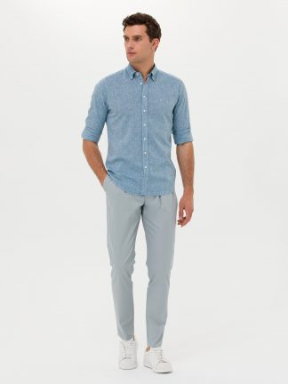 شلوار پارچه ای مردانه آبی کاشارل