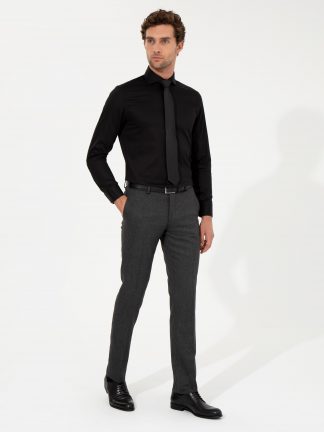 شلوار پارچه ای مردانه مشکی کاشارل