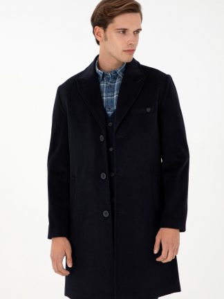 پالتو مردانه سرمه ای یو اس پولو