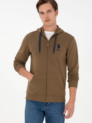 هودی مردانه خاکی روشن یو اس پولو