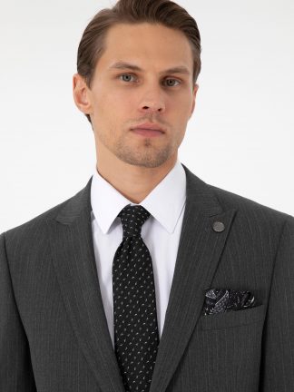 کت و شلوار مردانه خاکستری تیره پیرکاردین