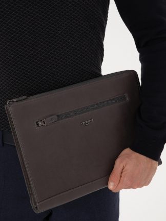 کیف مردانه خاکی ملانژ کاشارل