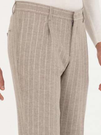 شلوار پارچه ای مردانه بژ کاشارل