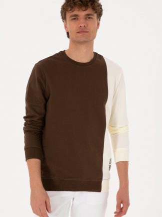 سویشرت مردانه قهوه ای یو اس پولو