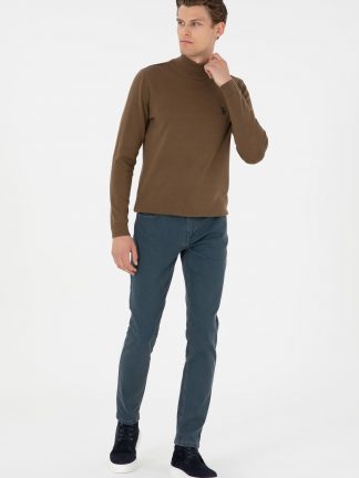 شلوار جین اسلیم فیت مردانه سبز یو اس پولو