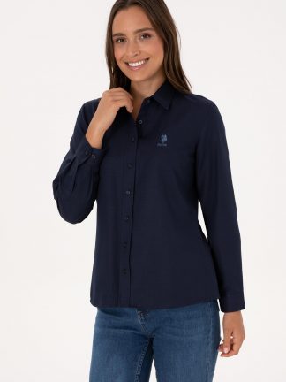 شومیز زنانه سرمه ای یو اس پولو