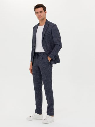 شلوار کتان و پارچه ای مردانه سرمه ای کاشارل