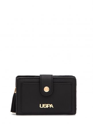 کیف پول زنانه مشکی یو اس پولو