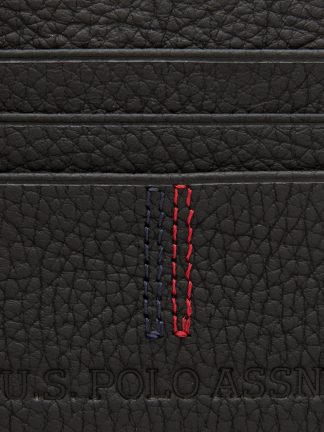 کیف پول و کارت مردانه مشکی یو اس پولو