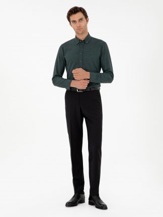 شلوار پارچه ای مردانه مشکی کاشارل