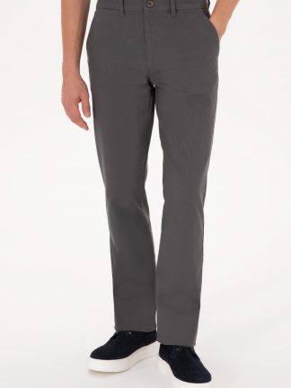 شلوار کتان مردانه خاکستری یو اس پولو