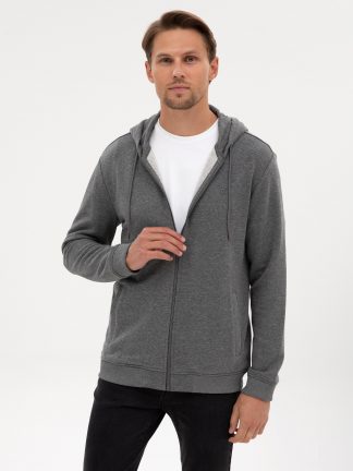 هودی مردانه خاکستری تیره پیرکاردین