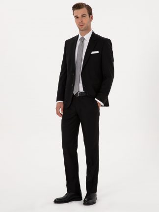 کت و شلوار مردانه مشکی کاشارل