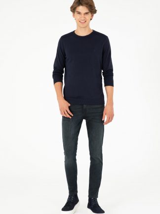 پلیور مردانه سرمه ای یو اس پولو