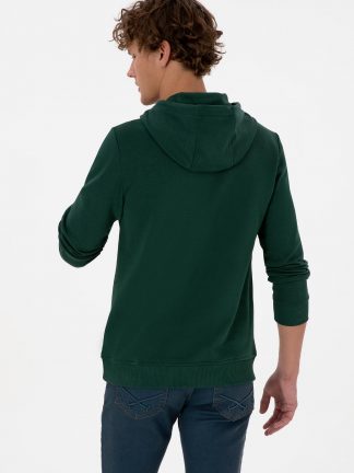 هودی مردانه سبز تیره یو اس پولو