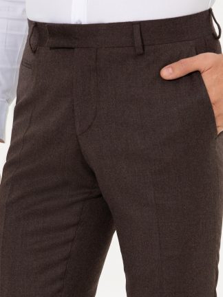 شلوار پارچه ای مردانه قهوه ای کاشارل