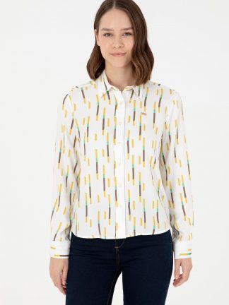 شومیز زنانه خاکی روشن یو اس پولو