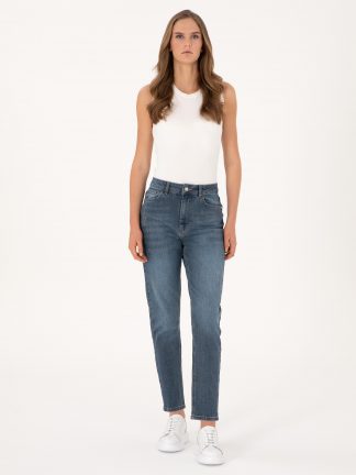 شلوار جین مام فیت زنانه نیلی پیرکاردین