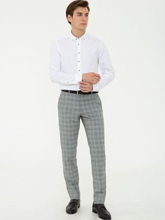 شلوار پارچه ای مردانه خاکستری کاشارل