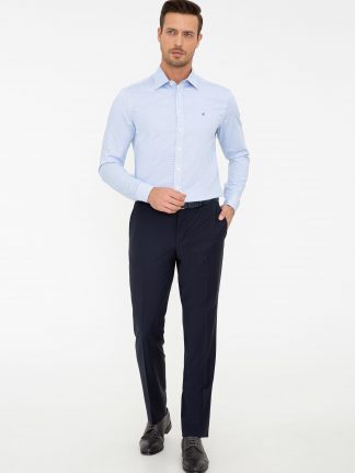 شلوار پارچه ای مردانه سرمه ای کاشارل