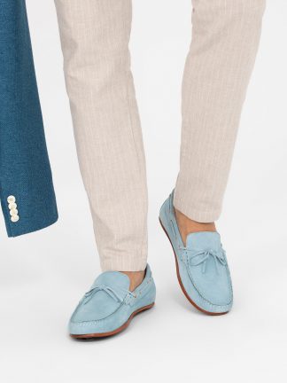 کفش لوفر مردانه آبی روشن کاشارل