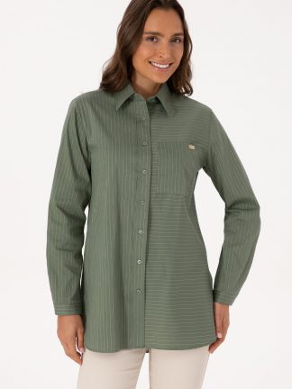 شومیز زنانه سبز تیره یو اس پولو