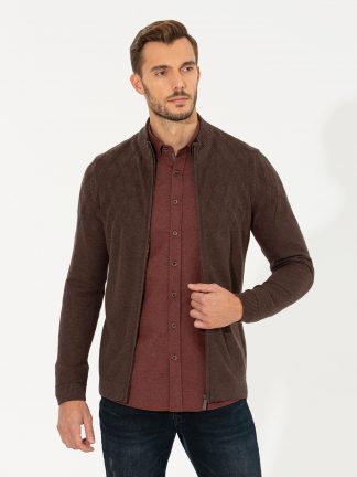 ژاکت مردانه قهوه ای روشن پیرکاردین