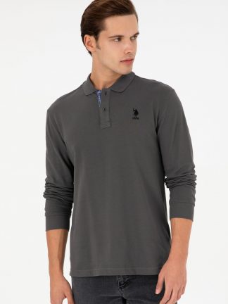 سویشرت مردانه خاکستری تیره یو اس پولو