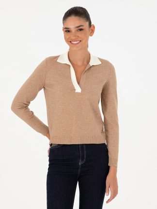 پلیور زنانه بژ پیرکاردین