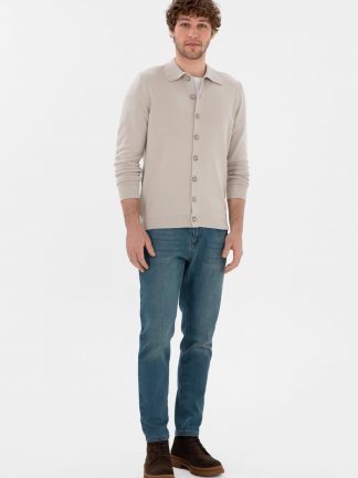 شلوار جین اسلیم فیت مردانه سبز یو اس پولو