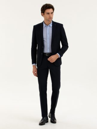 شلوار پارچه ای مردانه سرمه ای کاشارل