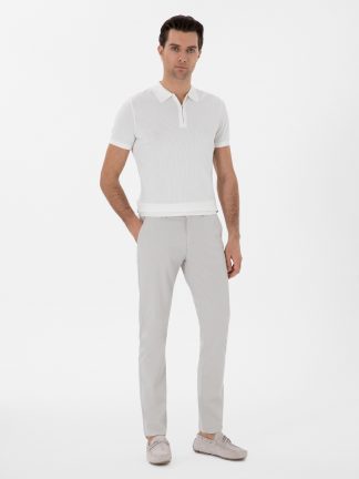 شلوار کتان مردانه طوسی کاشارل