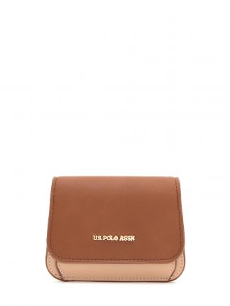 کیف پول زنانه قهوه ای یو اس پولو