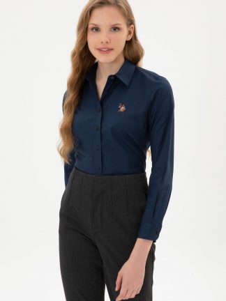 شومیز زنانه سرمه ای یو اس پولو