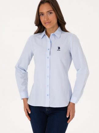 شومیز زنانه آبی روشن یو اس پولو